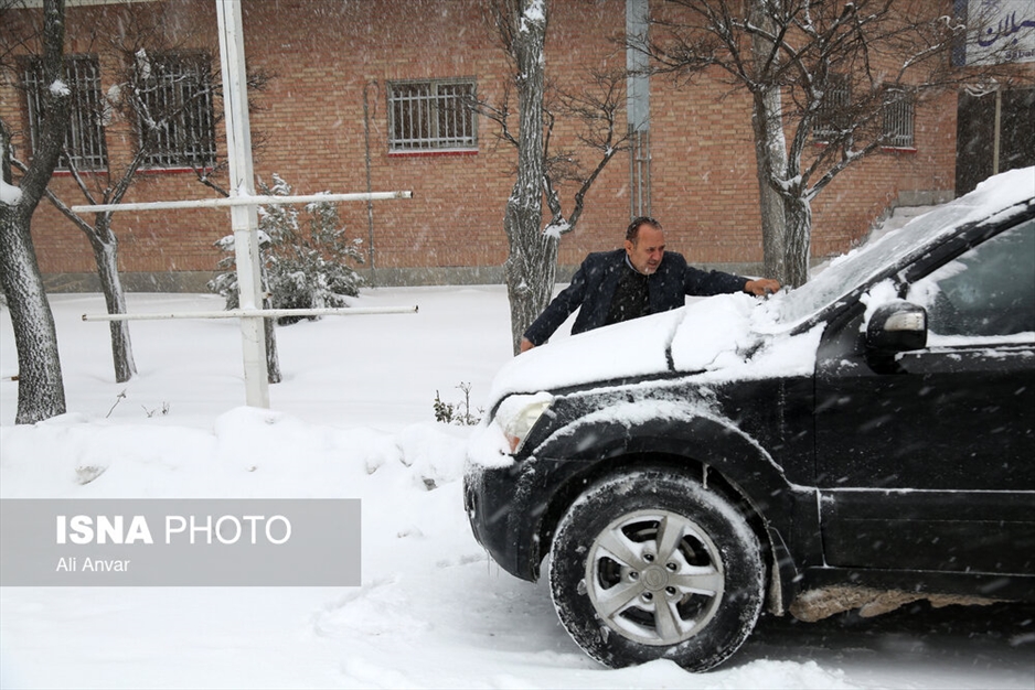 بارش سنگین برف در اردبیل