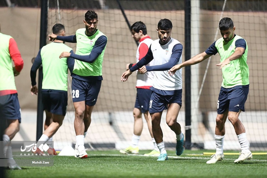 تمرین تیم ملی فوتبال پیش از دیدار با امارات