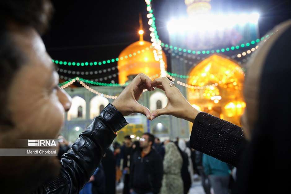 حرم رضوی در شب میلاد امام جواد علیه‌السلام