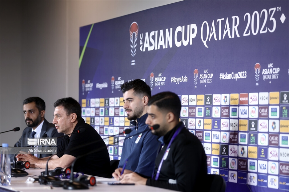 نشست خبری سرمربیان تیم های ملی ایران و قطر