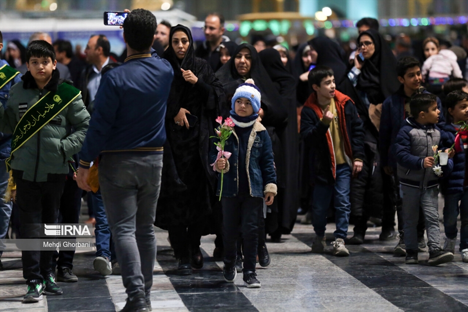 حرم رضوی در شب میلاد امام جواد علیه‌السلام