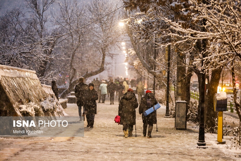 بارش شدید برف در همدان