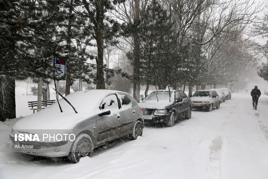 بارش سنگین برف در اردبیل