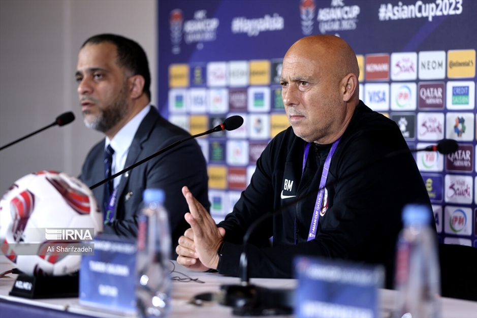 نشست خبری سرمربیان تیم های ملی ایران و قطر
