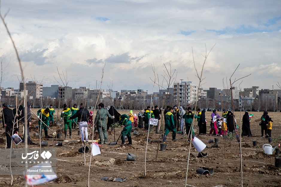 آیین کاشت ۲۴۰۰۰ نهال به یاد شهدا