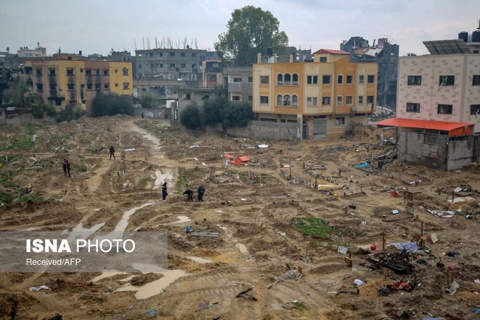 هوای سرد و بارانی غزه جنگ زده