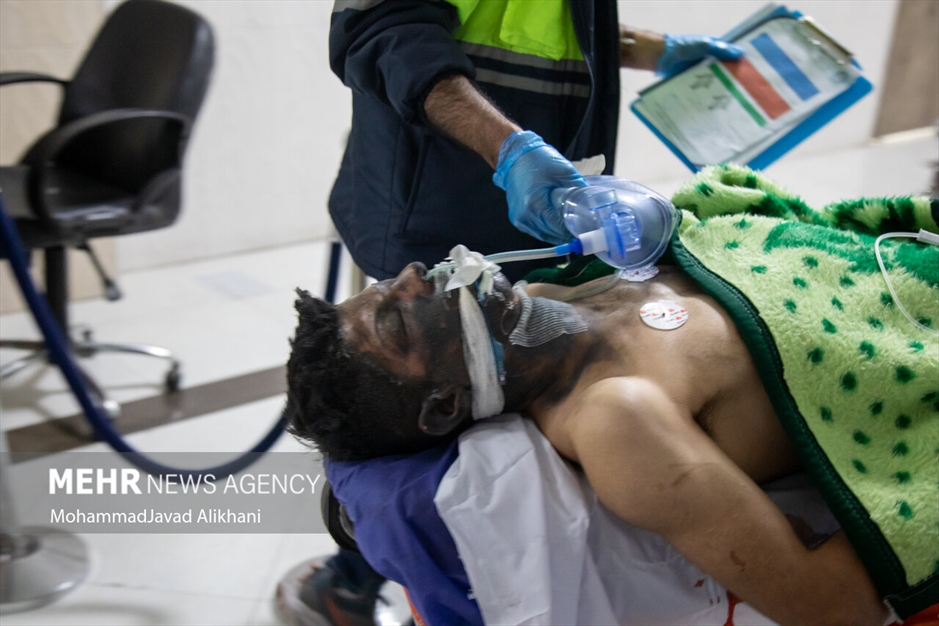 مصدومین آخرین چهارشنبه سال در بیمارستان شهید مطهری