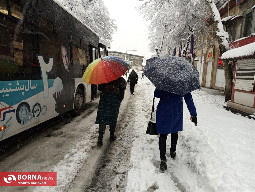 نخستین برف زمستانی رشت