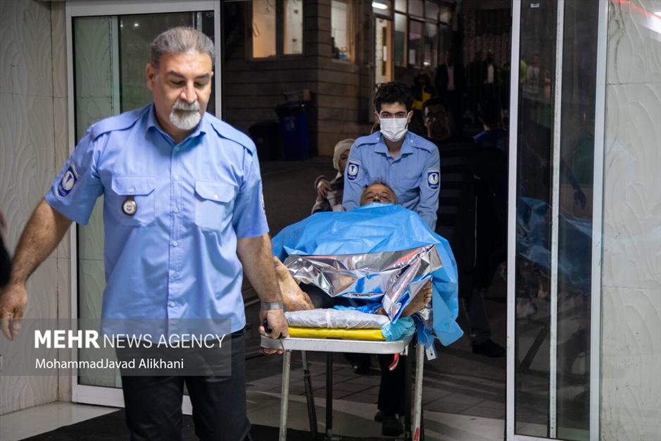 مصدومین آخرین چهارشنبه سال در بیمارستان شهید مطهری
