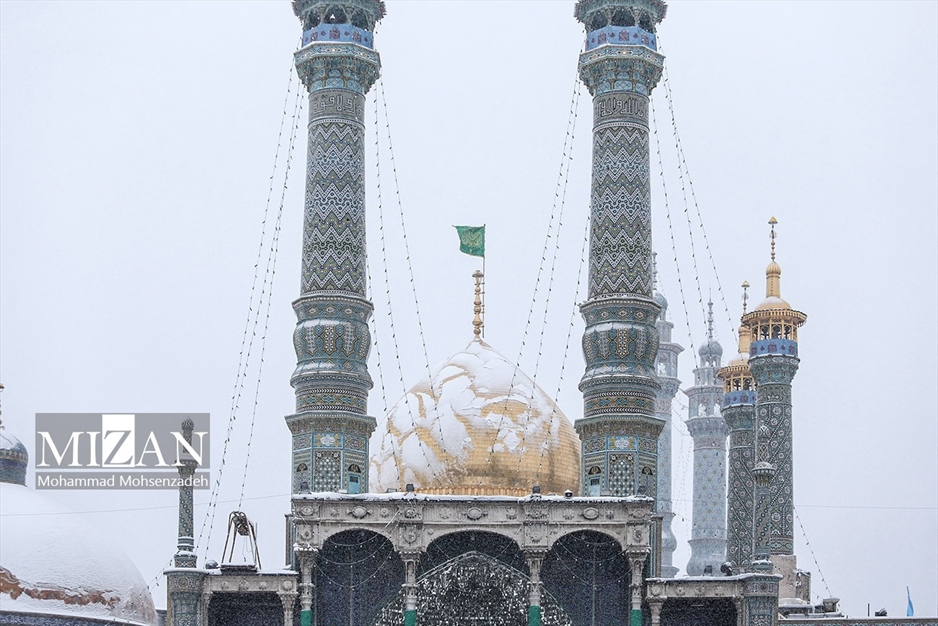 بارش اولین برف زمستانی در قم