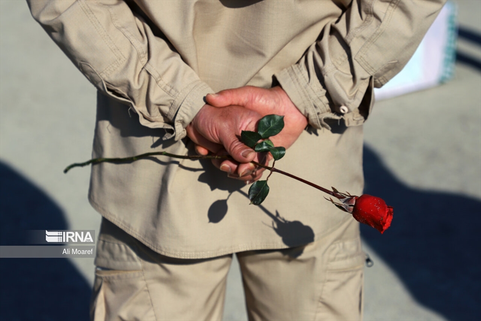 استقبال از پیکر شهدا در مرز شلمچه