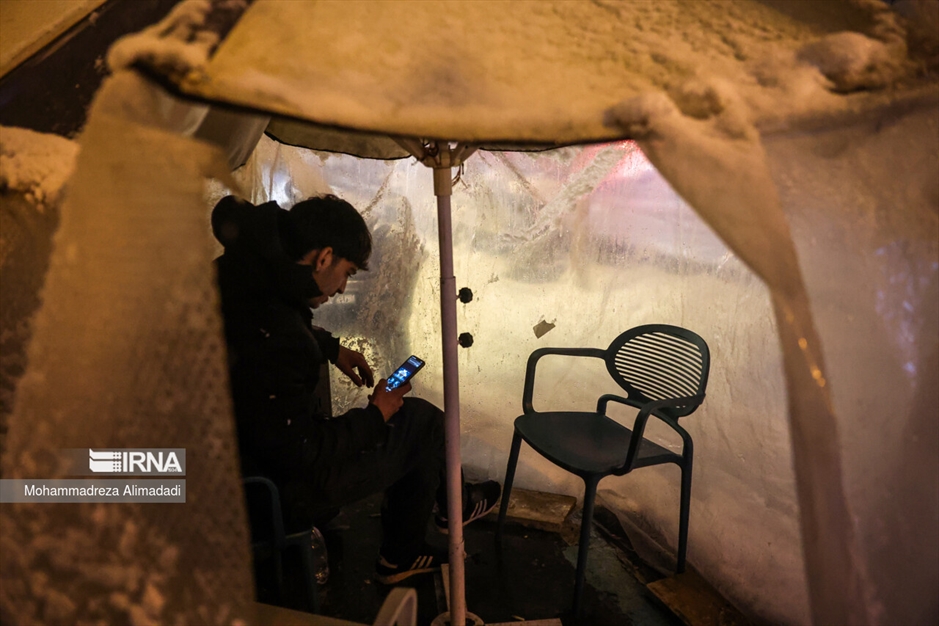 بارش برف در شمال تهران