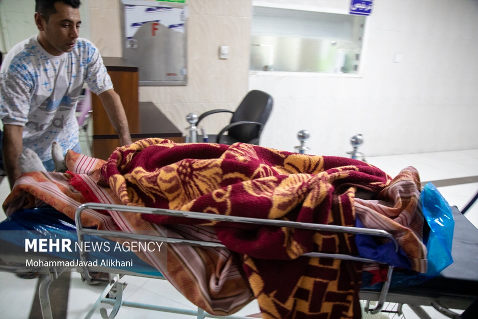 مصدومین آخرین چهارشنبه سال در بیمارستان شهید مطهری