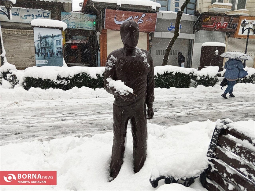 نخستین برف زمستانی رشت