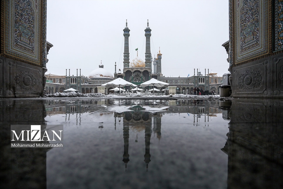 بارش اولین برف زمستانی در قم