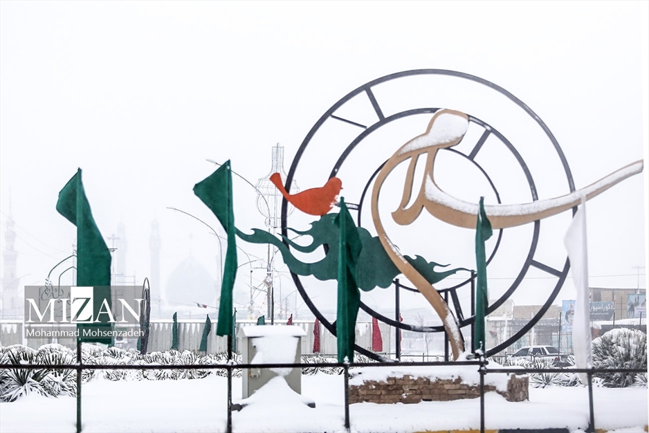 بارش اولین برف زمستانی در قم