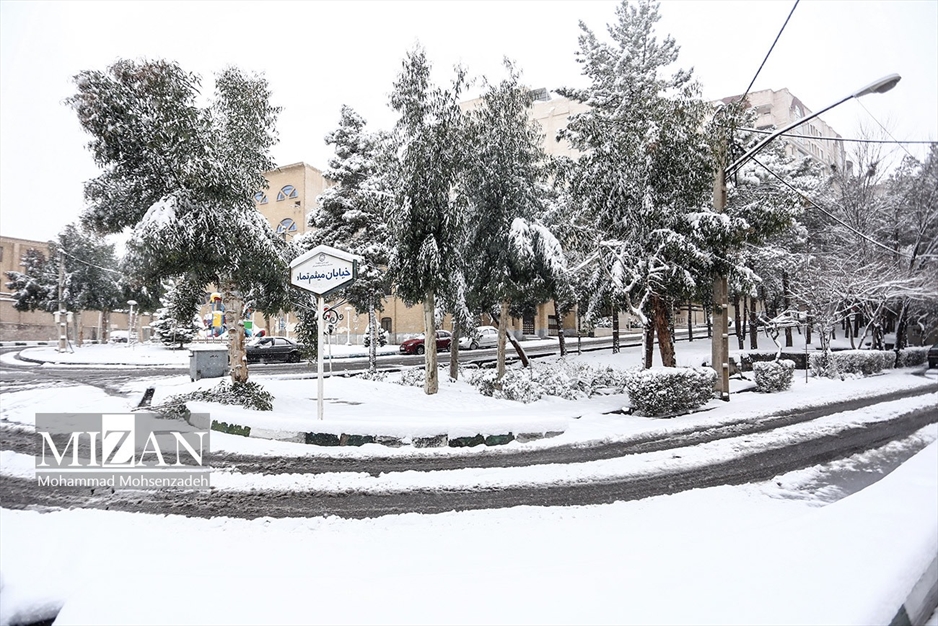 بارش اولین برف زمستانی در قم