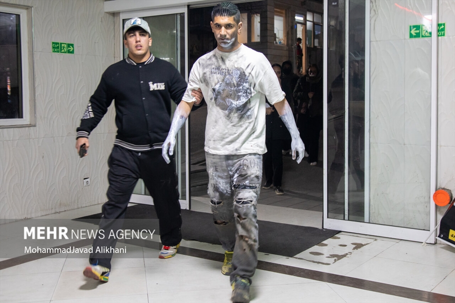 مصدومین آخرین چهارشنبه سال در بیمارستان شهید مطهری