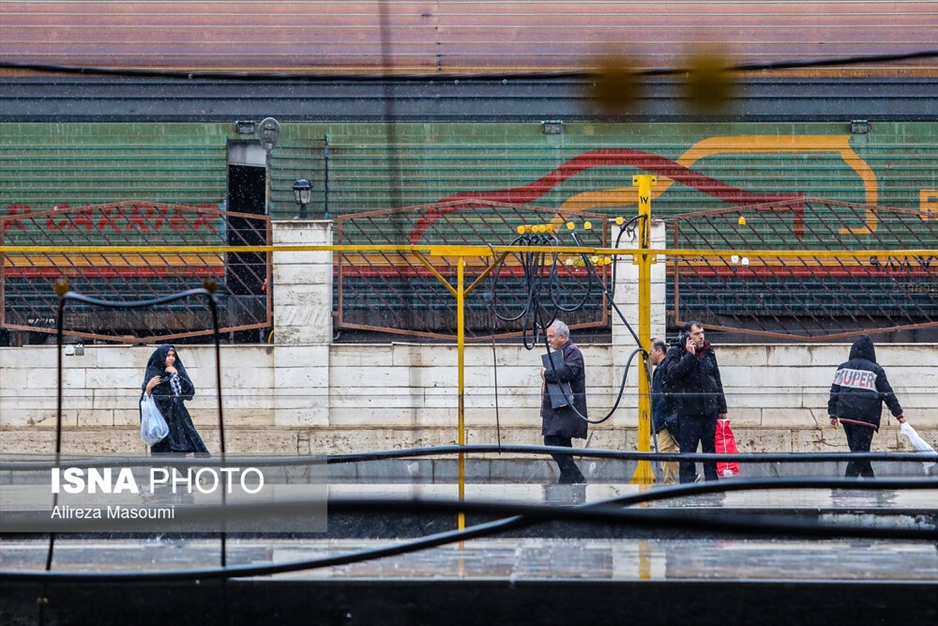 بدرقه مسافران نوروزی در راه آهن تهران