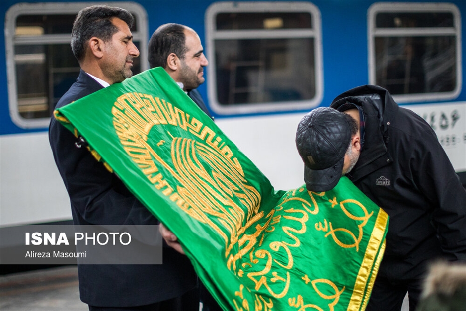 بدرقه مسافران نوروزی در راه آهن تهران