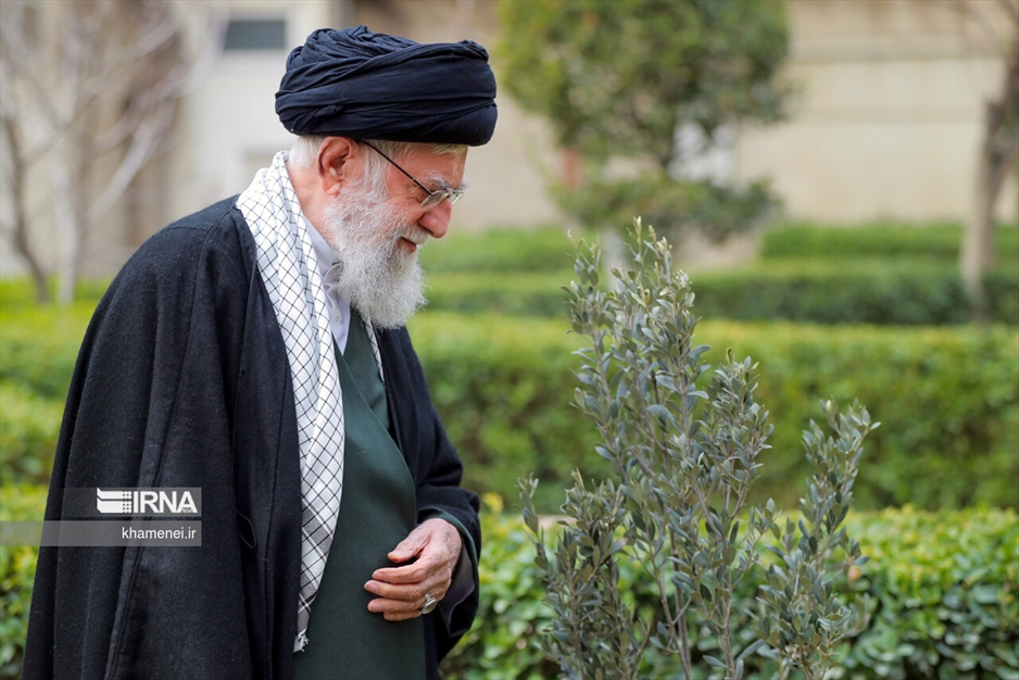 کاشت نهال توسط رهبر انقلاب