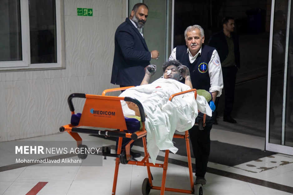 مصدومین آخرین چهارشنبه سال در بیمارستان شهید مطهری