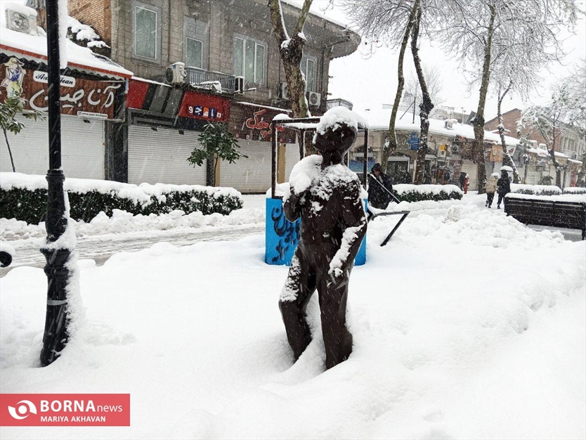 نخستین برف زمستانی رشت