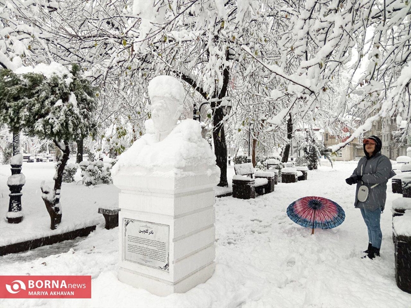 نخستین برف زمستانی رشت