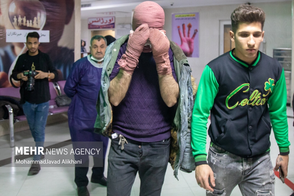 مصدومین آخرین چهارشنبه سال در بیمارستان شهید مطهری