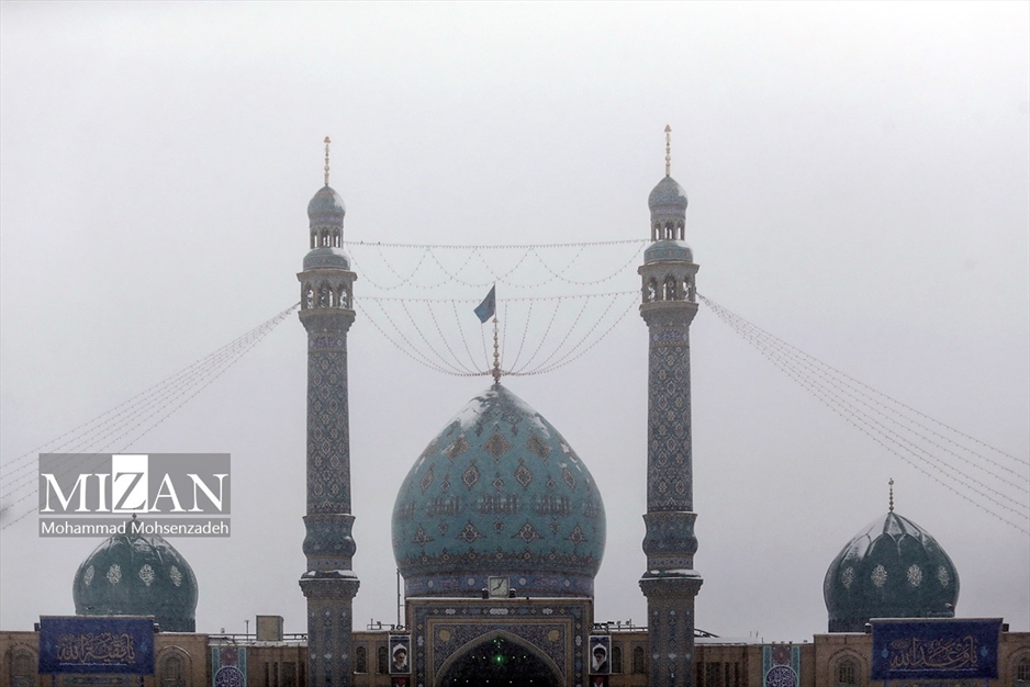 بارش اولین برف زمستانی در قم
