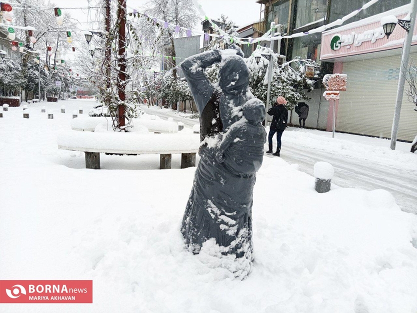 نخستین برف زمستانی رشت