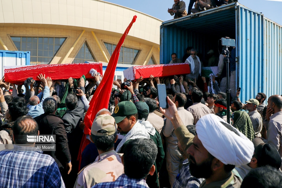 استقبال از پیکر شهدا در مرز شلمچه