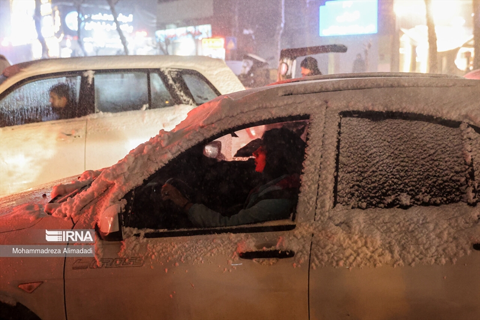 بارش برف در شمال تهران