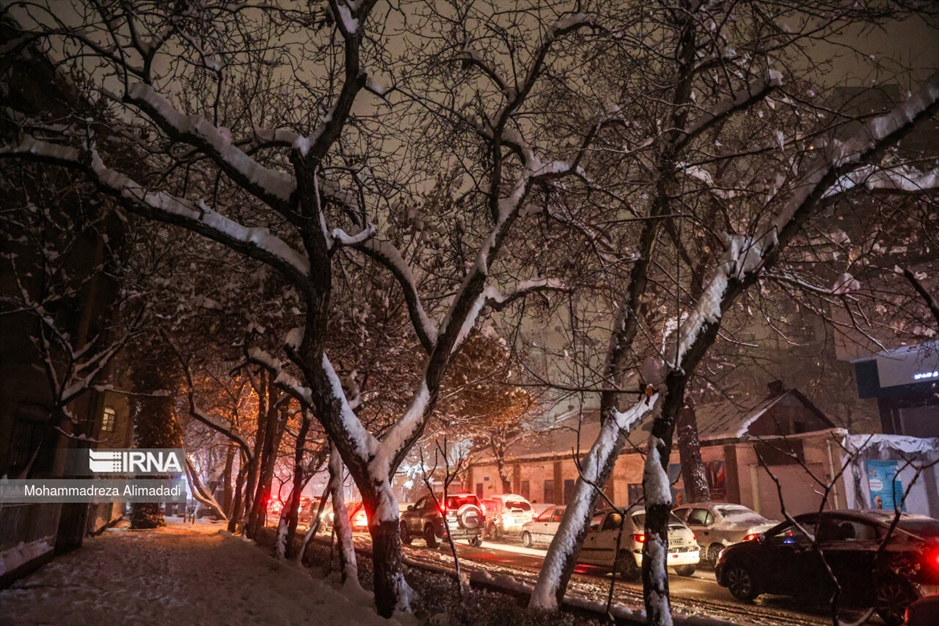بارش برف در شمال تهران