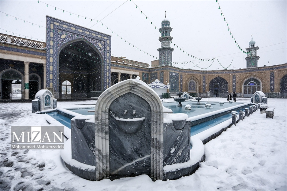 بارش اولین برف زمستانی در قم