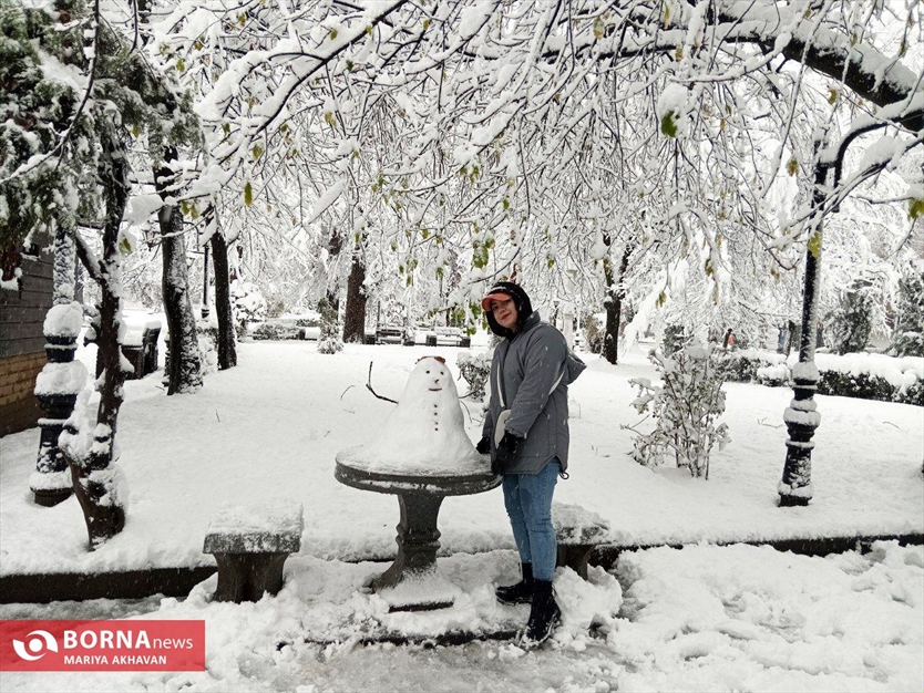 نخستین برف زمستانی رشت