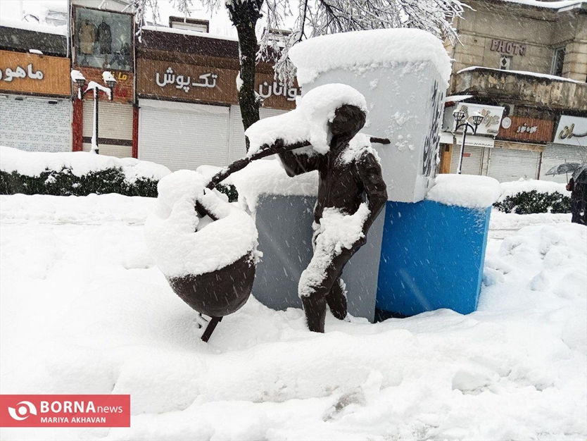 نخستین برف زمستانی رشت