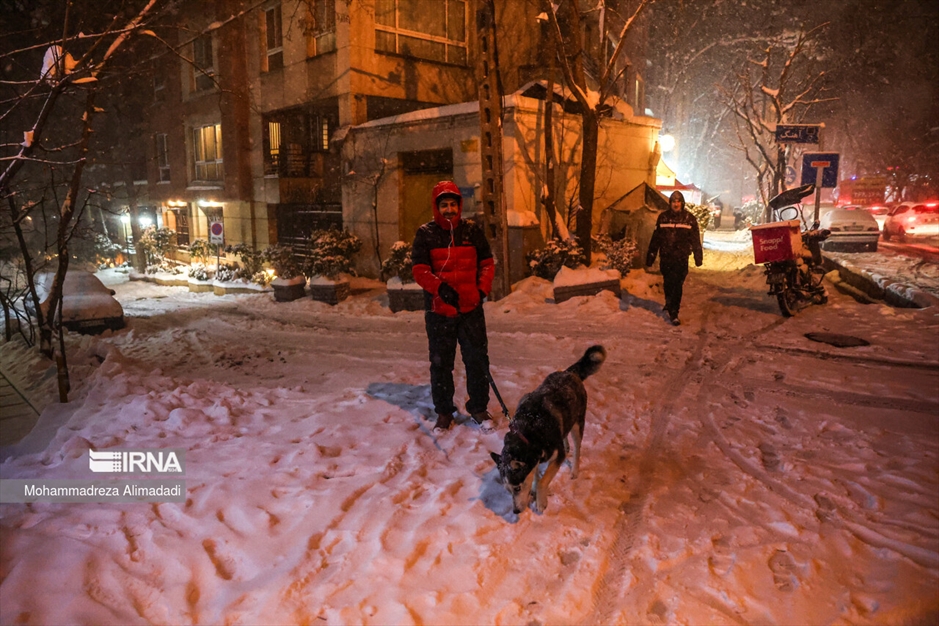 بارش برف در شمال تهران