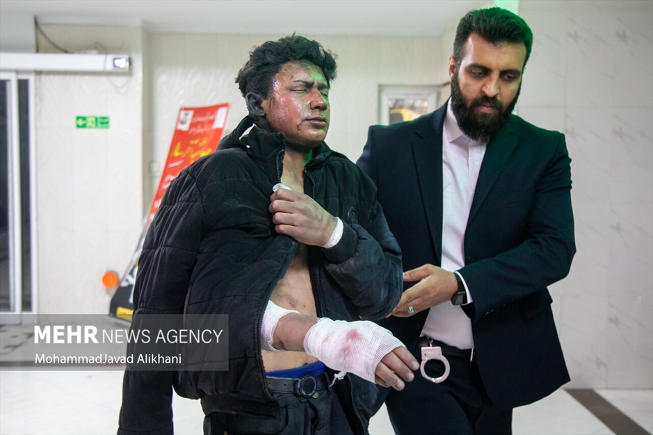 مصدومین آخرین چهارشنبه سال در بیمارستان شهید مطهری