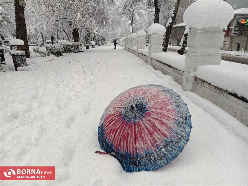 نخستین برف زمستانی رشت