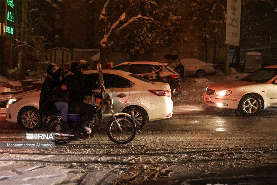 بارش برف در شمال تهران