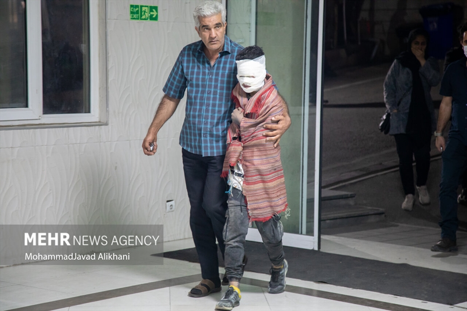 مصدومین آخرین چهارشنبه سال در بیمارستان شهید مطهری