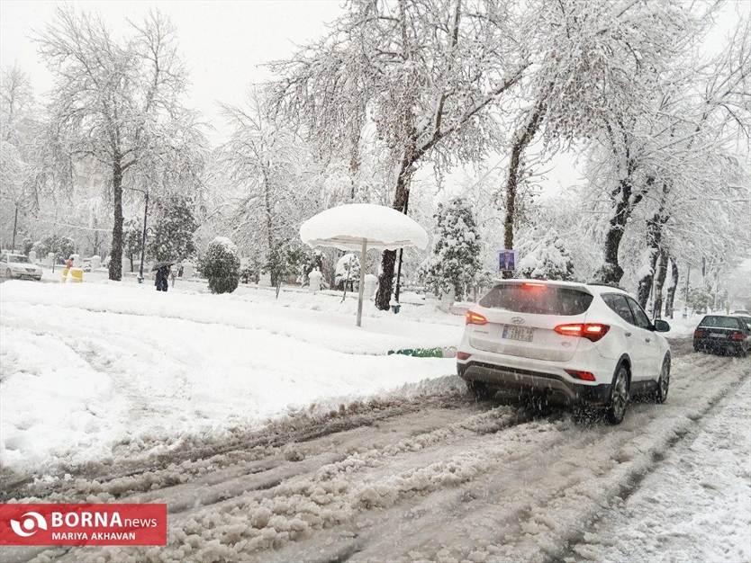 نخستین برف زمستانی رشت