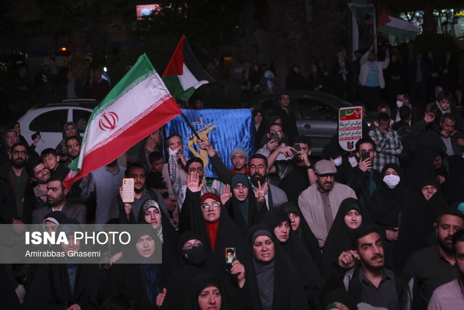 اجتماع مردم تهران در حمایت از تنبیه رژیم متجاوز اسرائیل توسط ایران