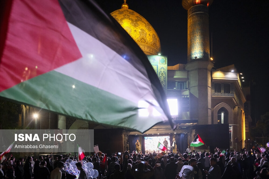 اجتماع مردم تهران در حمایت از تنبیه رژیم متجاوز اسرائیل توسط ایران