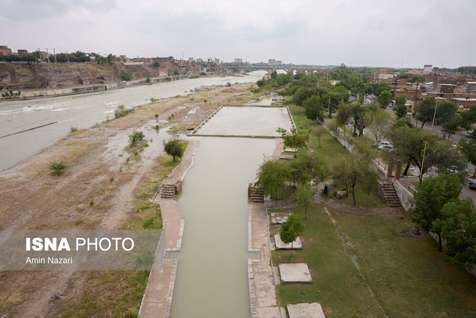 وضعیت رودخانه دز در بارش های اخیر