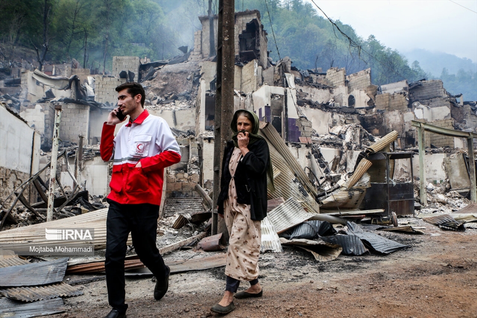 ویرانی گسترده در روستای امام‌زاده ابراهیم گیلان