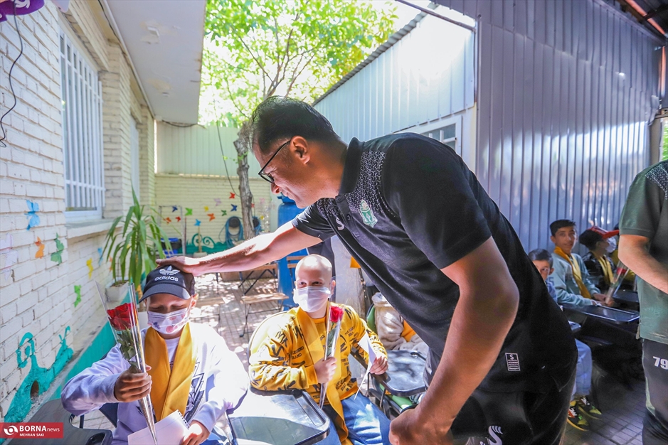 بازدید تیم فوتبال آلومینیوم اراک از موسسه خیریه حامی یار