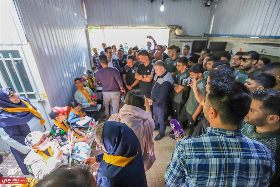 بازدید تیم فوتبال آلومینیوم اراک از موسسه خیریه حامی یار