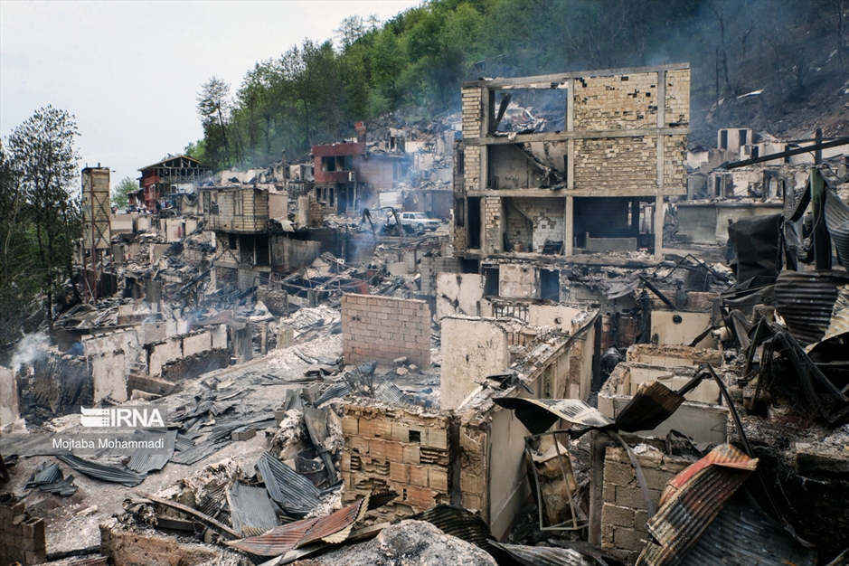 ویرانی گسترده در روستای امام‌زاده ابراهیم گیلان